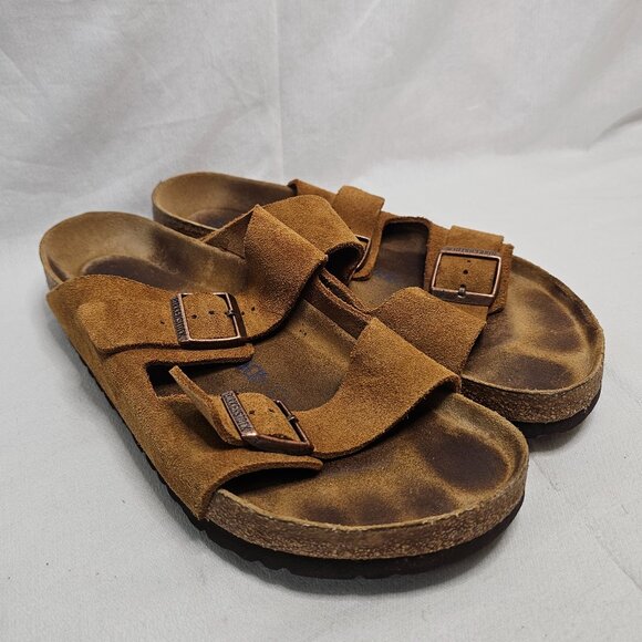 Birkenstock 290 Arizona Sandals Brown Leather Buckle Germany Men\'s Size 45 US 12 main image 9